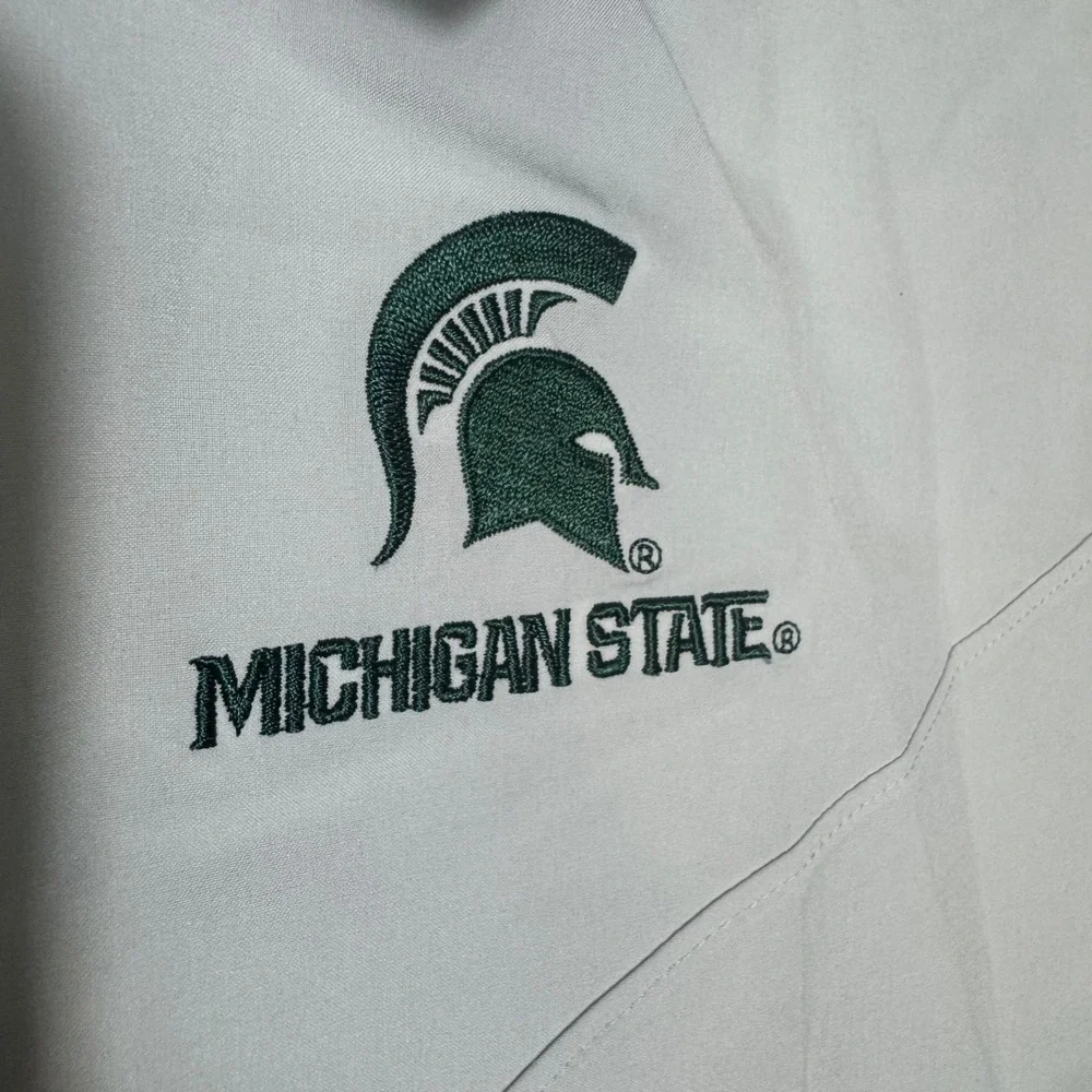 Nike Michigan State Spartans Dri-Fit On Field Polo White DN5626-100 Mens XL